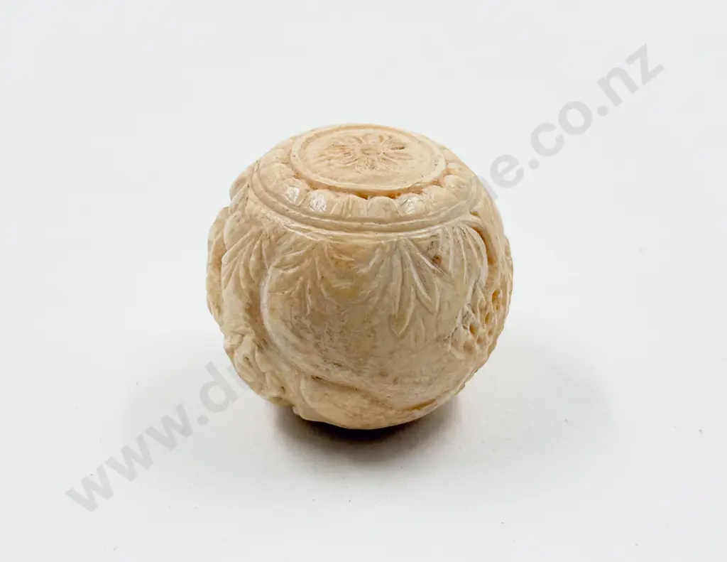 Carved African Ivory Sphere Image 1++