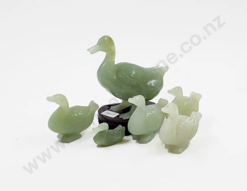Jade Style Duck and Five Smaller Image 1++