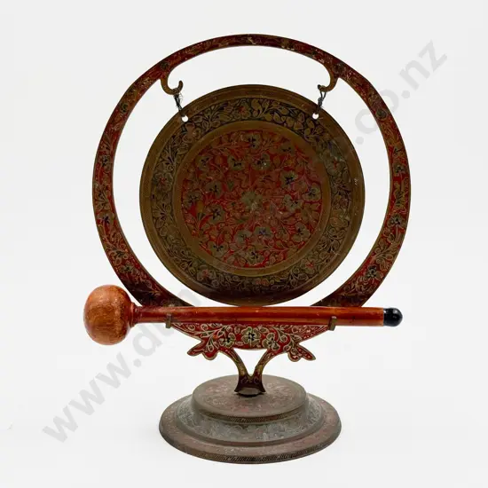 Vintage Indian Brass Table Gong
