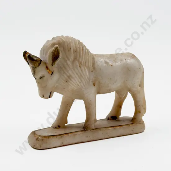 Antique Carved Indian Marble Buffalo
