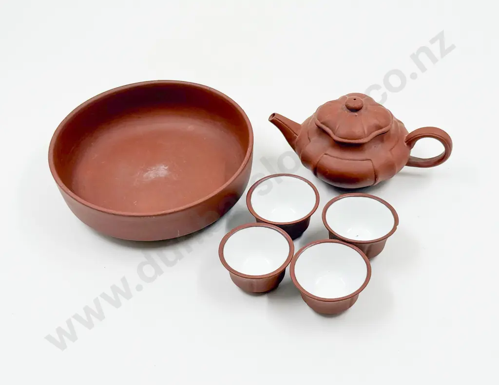 Japanese Terracotta Small Tea Ceremony Set Image 1++