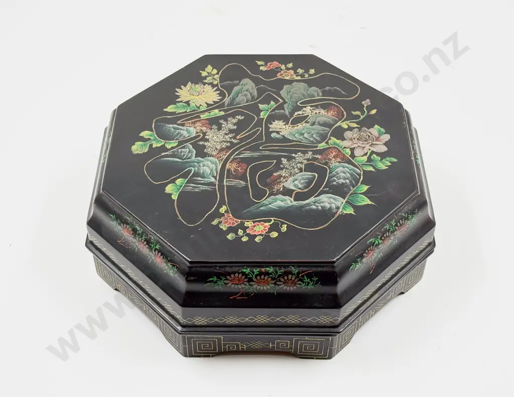 Chinese Lacquered Serving Tray/Box Image 1++