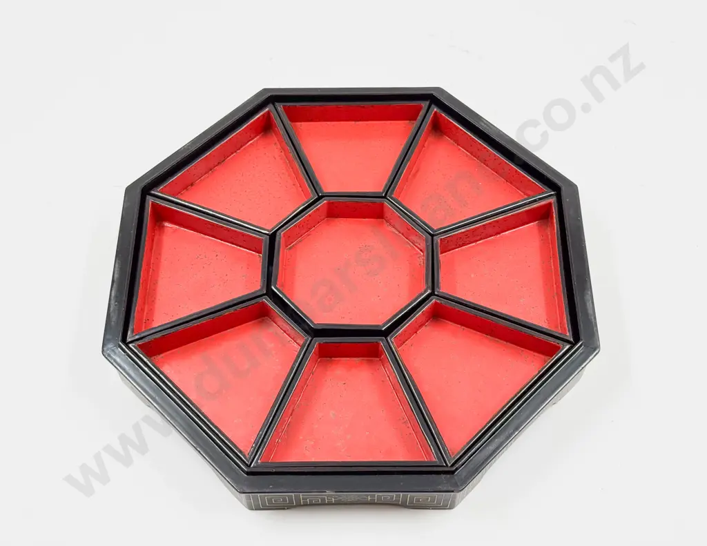 Chinese Lacquered Serving Tray/Box Image 1++