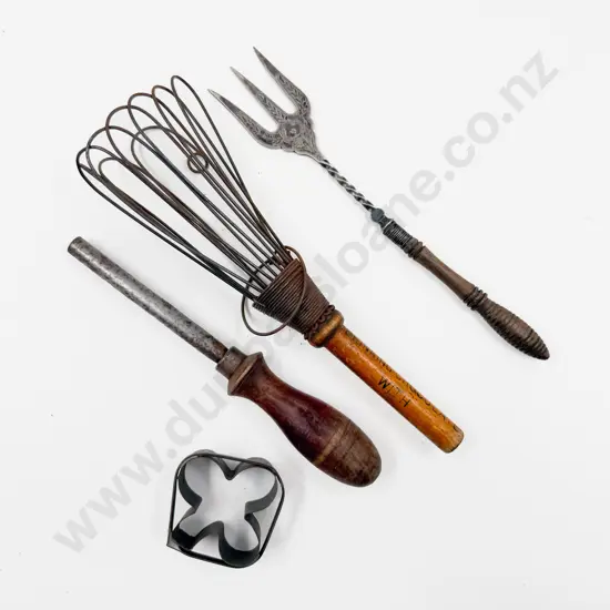 Vintage Advertising Bournville Coco Whisk and Three Other Utensils