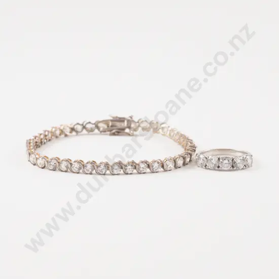 S/S Cubic Zirconia Bracelet with Michael Hill Jeweller S/S Ring