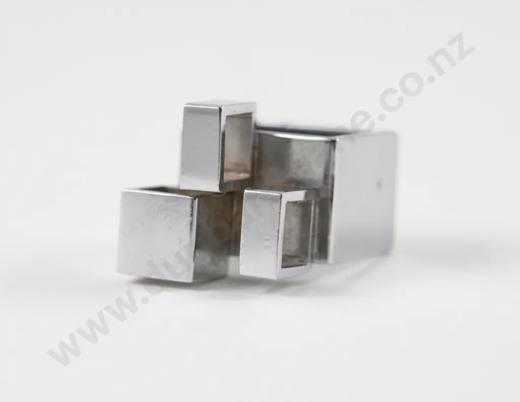 Jose Bribiesca Chrome Plated Brass Modern Ring Image 1++