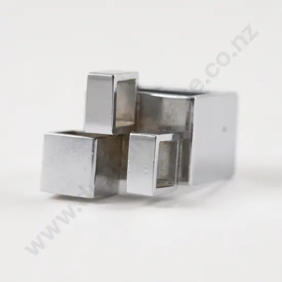 Jose Bribiesca Chrome Plated Brass Modern Ring