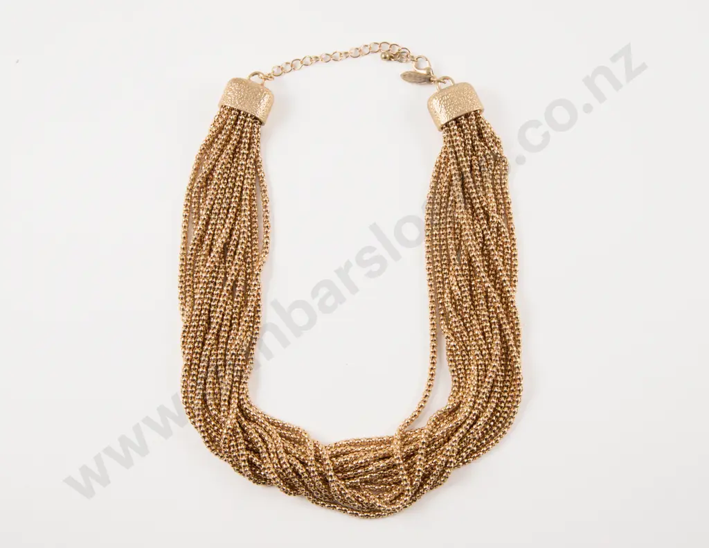 Vintage 'Natasha' Multi Strand Gold Plated Necklace Image 1++