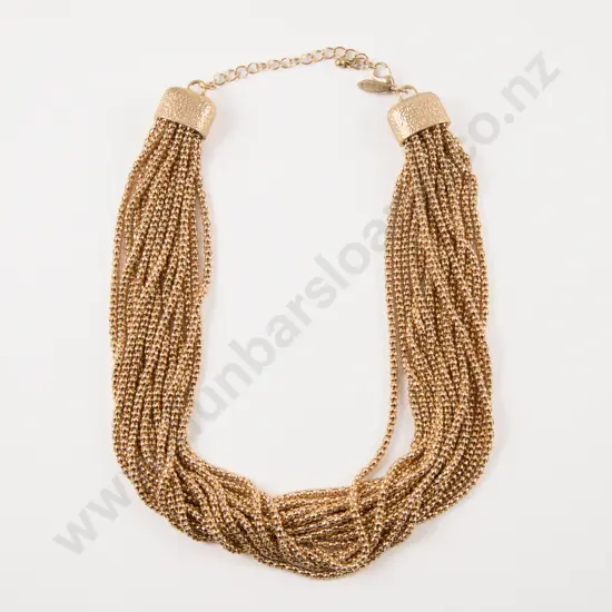 Vintage 'Natasha' Multi Strand Gold Plated Necklace