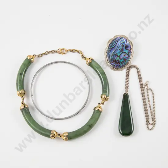 Collection of NZ Greenstone and Paua Jewellery