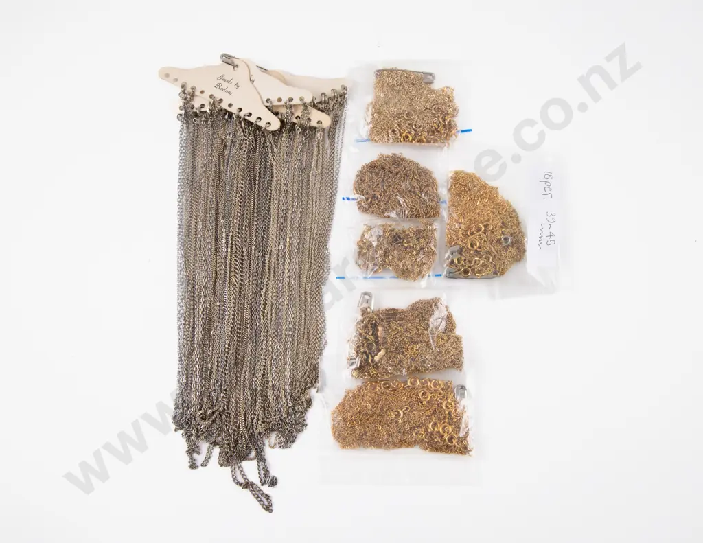 Vintage Retail Stock Qty of Silver and Gold Plated Neck Chains approx 300gms Image 1++