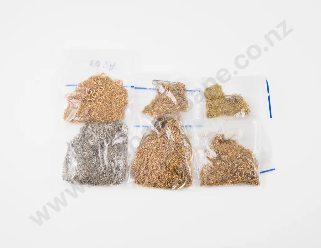 Vintage Retail Stock Qty of Silver and Gold Plated Neck Chains approx 300gms Image 1++