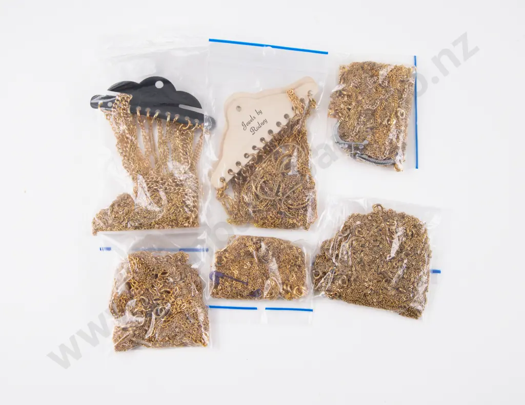 Vintage Retail Stock Qty of Gold Plated Neck Chains approx 300gms Image 1++