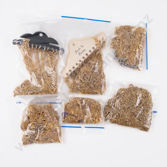 Vintage Retail Stock Qty of Gold Plated Neck Chains approx 300gms