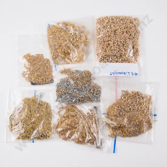 Vintage Retail Stock Qty of Gold Plated Neck Chains approx 300gms