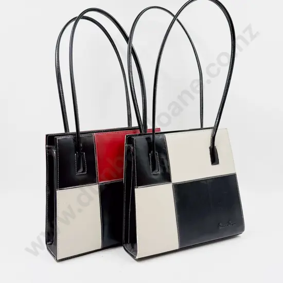 Two Imitation Leather Gianna Conti Handbags