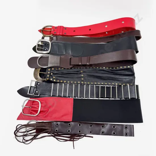 Qty Vintage Leather and Various Belts