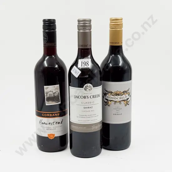 Two Australian Shiraz with NZ Merlot