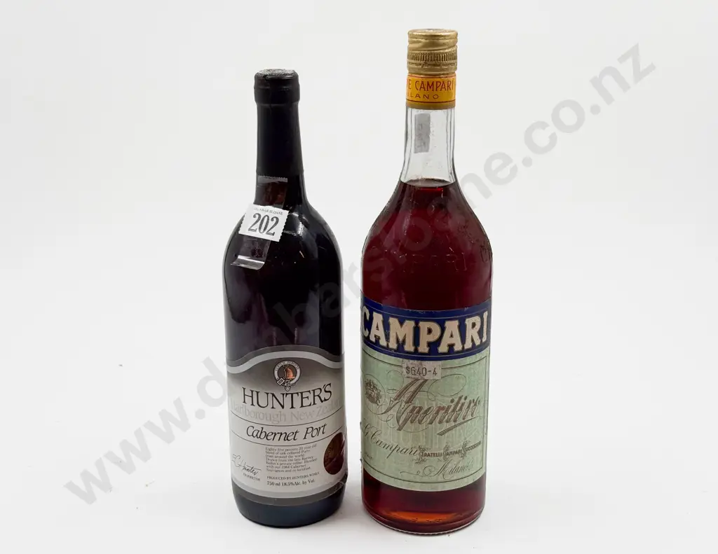 Hunters Cabernet Port with Bottle of Campari Image 1++