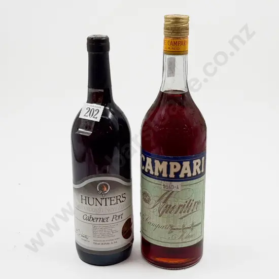 Hunters Cabernet Port with Bottle of Campari