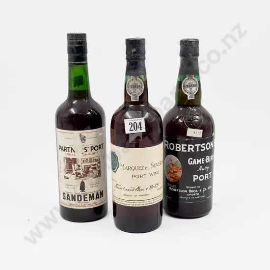 Three Bottles of Assorted Port