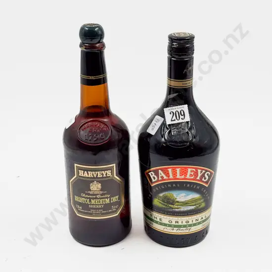Two Bottles - Baileys and Harveys Bristol Medium Dry