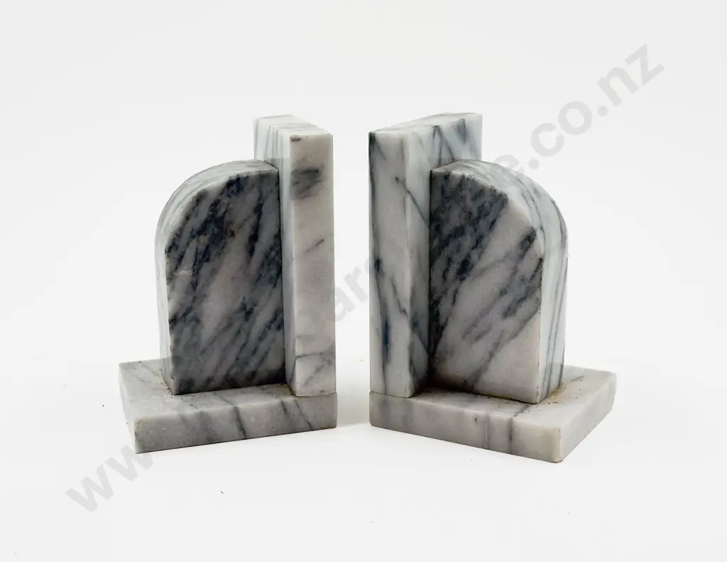 Pair of Marble Bookends Image 1++