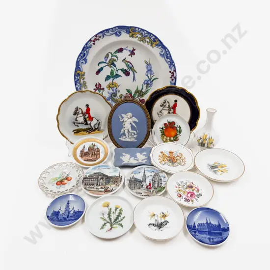 Qty of Assorted Fancy China Dishes Together with Jasperware Plaque