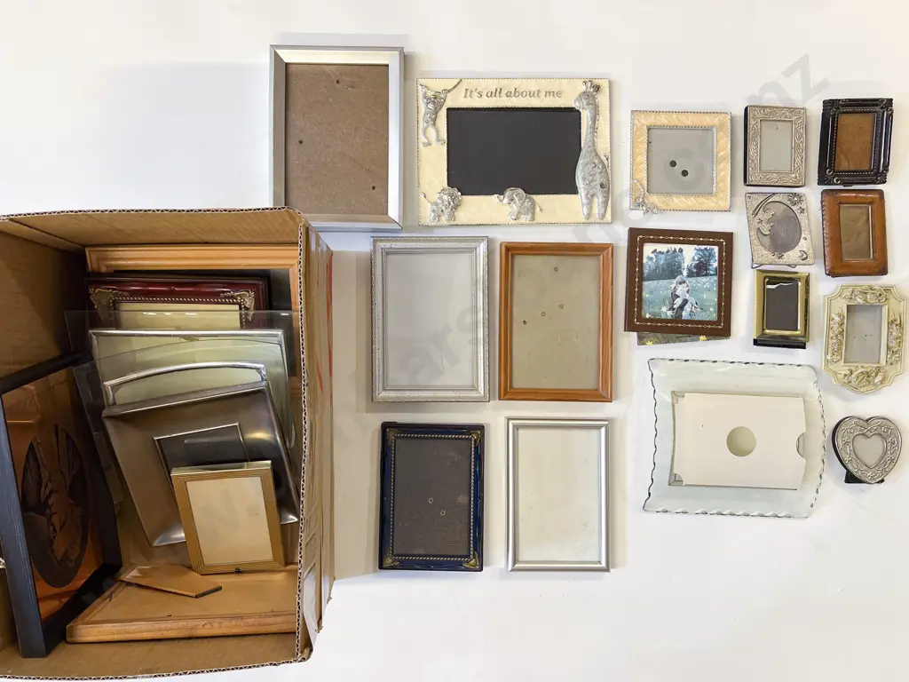 Box Qty of Assorted Framed Works and Empty Frames Image 1++