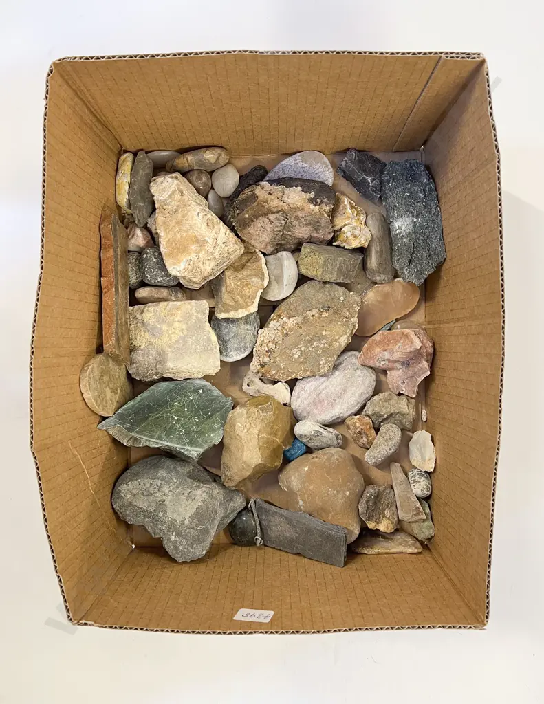 Qty of Assorted Mineral and Geological Samples Including one Piece of Greenstone Image 1++