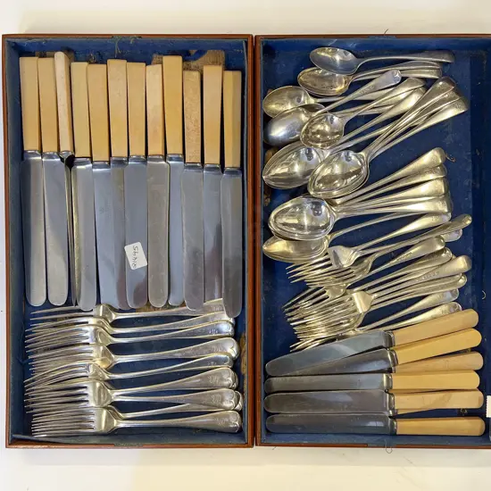 Canteen of S/P Cutlery with Bone Handled Knives