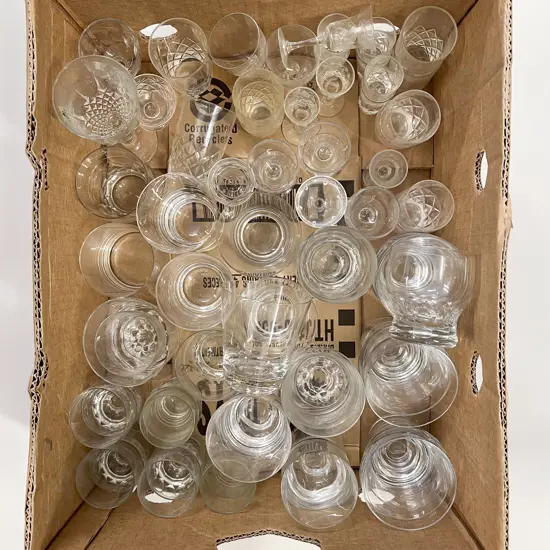 Box of Assorted Crystal and Glassware