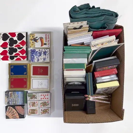 Box Quantity of Assorted Bridge Sets & Other Playing Cards