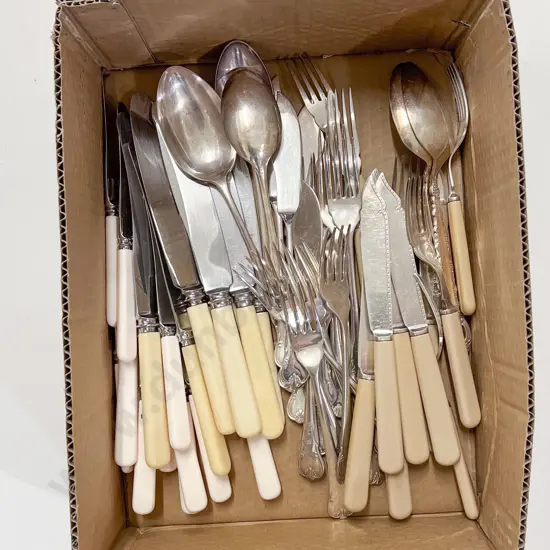 Box Quantity of Assorted Cutlery incl Bone Handled