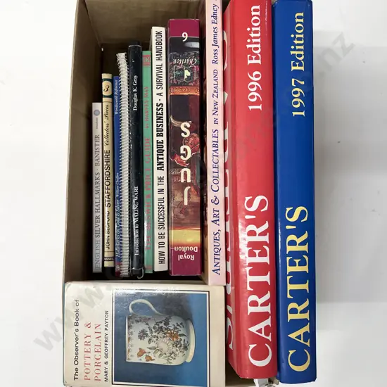 Box of Assorted Antiques & Collectibles Reference Books