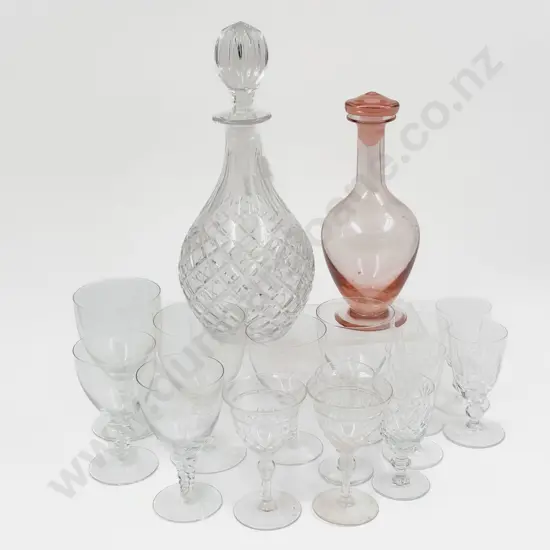 Crystal Decanter & Assorted Glassware etc