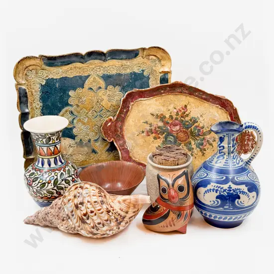 Gouda Ewer together with Decorative Trays etc