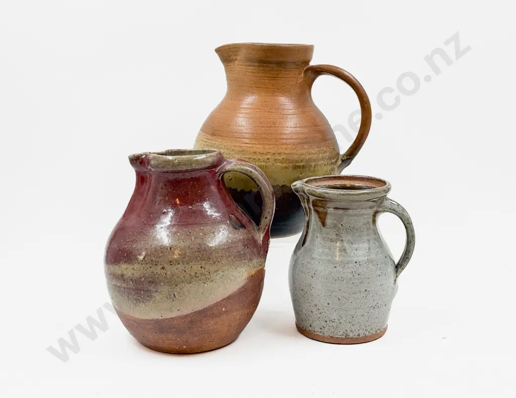Andrew Van der Putten Pottery Jug & Two Other Jugs Image 1++