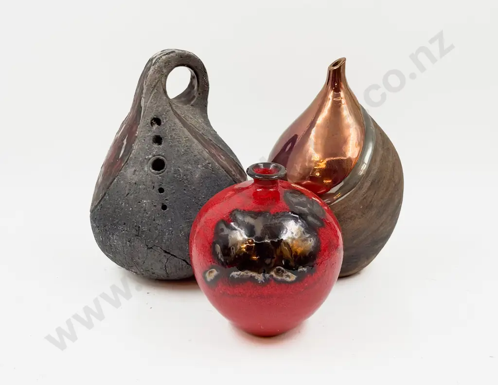 Pottery Form & Two Vases Image 1++