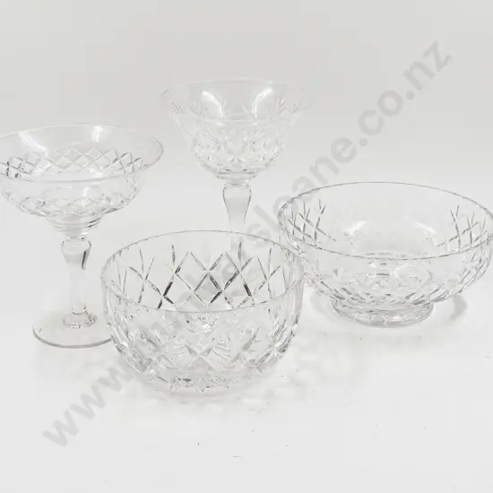 Two Crystal Bowls & Two Others