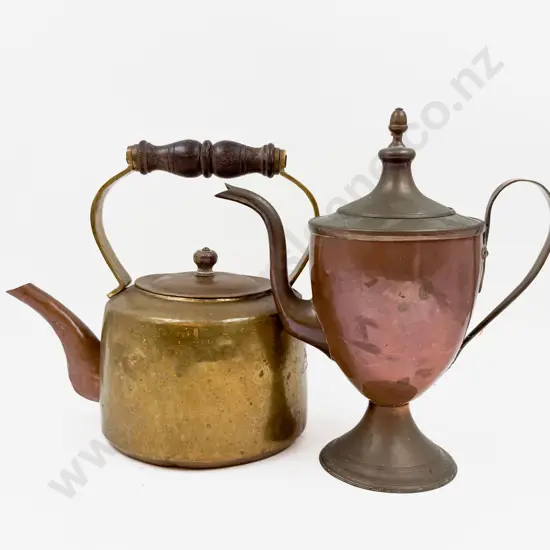 Brass Kettle & Copper Coffee Pot