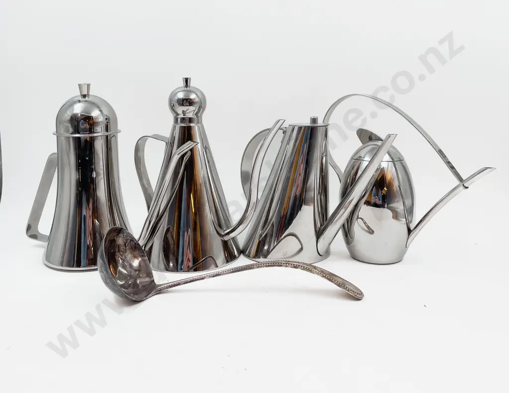 Quantity of Assorted Italian Designer S/Steel Coffee Pots & Others Image 1++