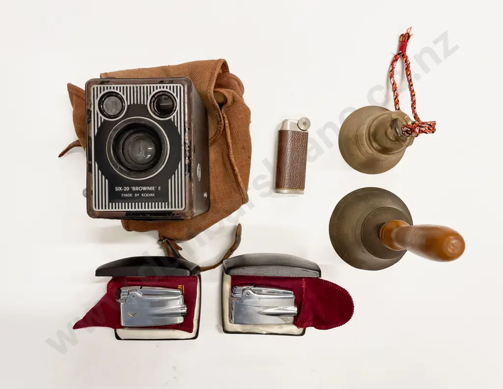 Quantity of Assorted Vintage incl Box Brownie Lighters & Bells Image 1++