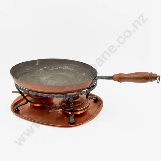 Copper Swiss Made Crepe Suzette Pan & Cooker