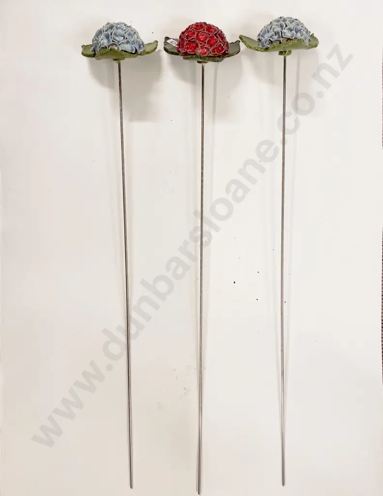 Set of Three Pottery Hydrangeas Image 1++