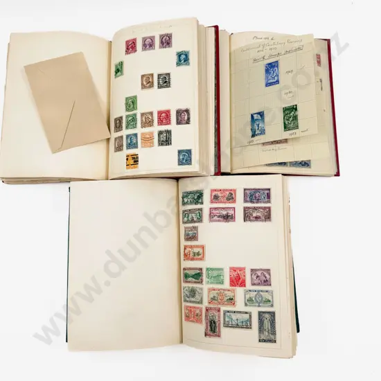 Three Vintage World Stamp Albums with NZ and Australia