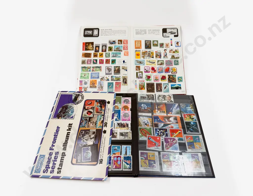 Vintage Mainly Decimal NZ  and World Stamps with Stock Album World Pictorials Image 1++