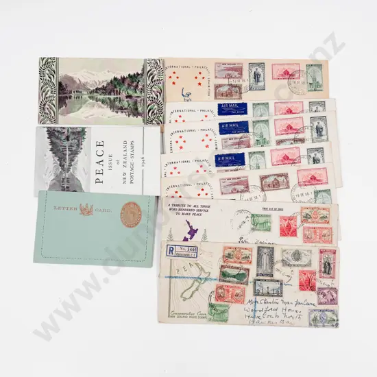 NZ Peace Cover with Booklet and Postcard with Peace FDC's and Assorted