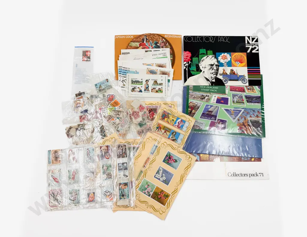 Qty NZ Stamp Packs FDC's with NZ and World Semi-Sorted Loose Stamps Image 1++