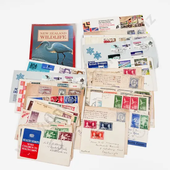 Small Qty World & NZ FDC's with Airmail and Tin Can Envelopes